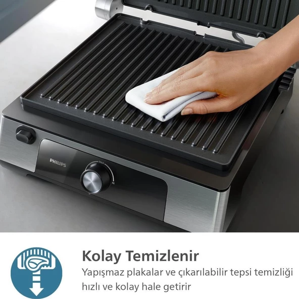 Philips HD6301/90 5000 Serisi Contact Grill 2200 W Izgara & Tost Makinesi - 8