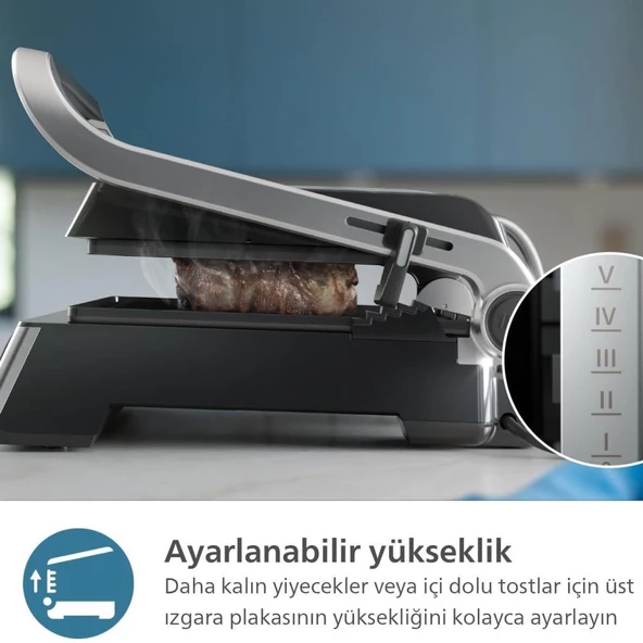 Philips HD6301/90 5000 Serisi Contact Grill 2200 W Izgara & Tost Makinesi - 6