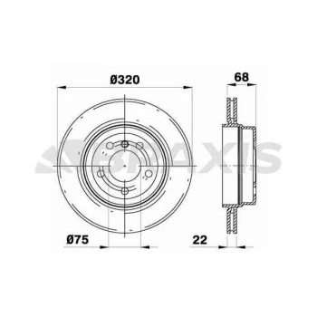 FREN DISKI ARKA BMW X3 E83 - BRAXIS AD0336