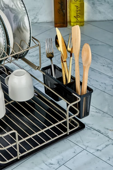 Cooker CKR2986 47x38 Cm 2 Katlı Metal Bulaşıklık - Saten - 3