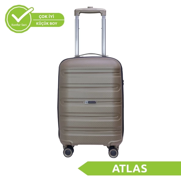 Vegmann Polipropilen (PP) Atlas Gold Kabin Boy Valiz
