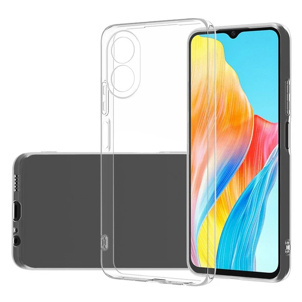 Oppo A38 Kılıf Şeffaf Silikon Hibrit Case Kapak