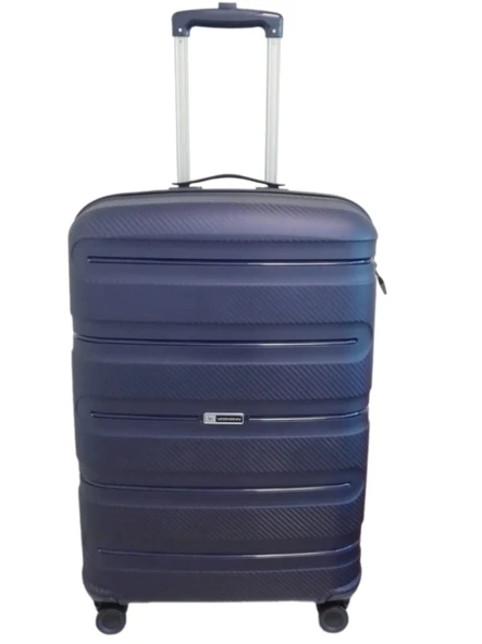 Vegmann Polipropilen (PP) Atlas Lacivert Kabin Boy Valiz ürün görseli