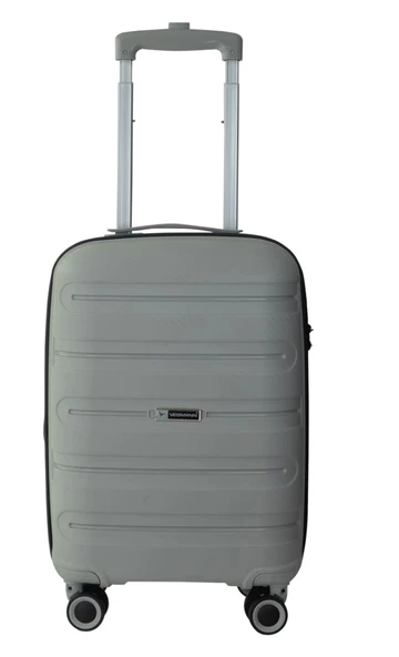 Vegmann Polipropilen (PP) Atlas Gri Kabin Boy Valiz - Resim 2