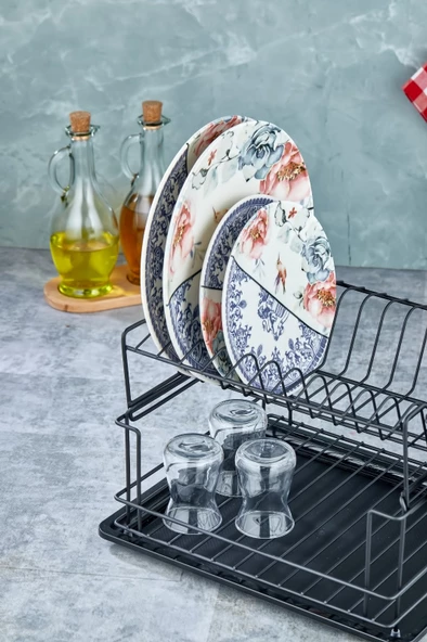 Cooker CKR2925 36x30 Cm 2 Katlı Metal Bulaşıklık - Siyah - 4