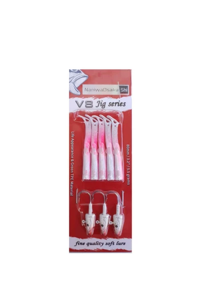 Osaka V8 Jig Series 8 Cm 5.5 Gr Silikon Yem PINK GILLETER