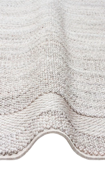 Eko Cozy Koleksiyonu Hav Vermeyen Özel İpler ile Üretilen Örgü Desenli Halı CZY 05 Grey - Resim 2