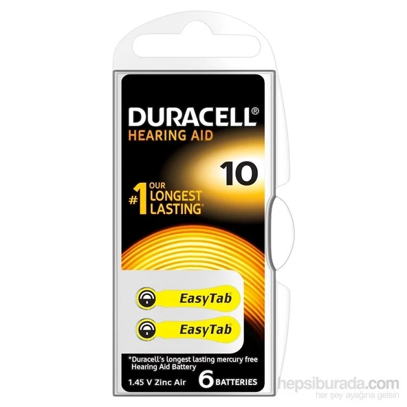 Duracell 10 Numara 6 Lı İşitme Cihazı Pili