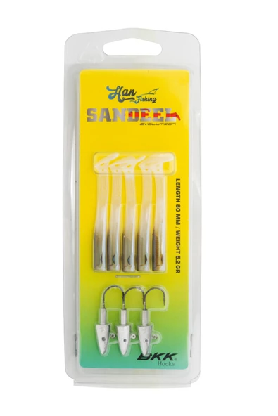 Sandeel Silikon 80 Mm SL-808 Silver Bait