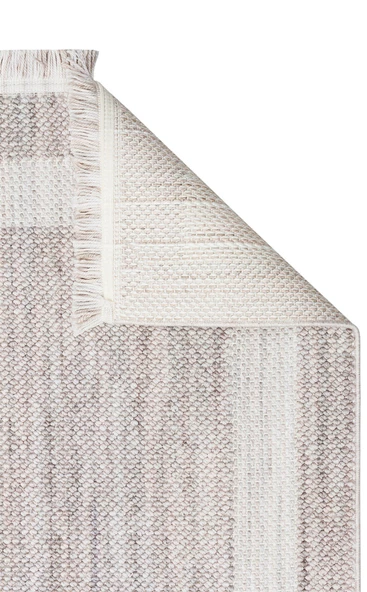 Eko Cozy Koleksiyonu Hav Vermeyen Özel İpler ile Üretilen Örgü Desenli Halı CZY 05 Grey - Resim 4