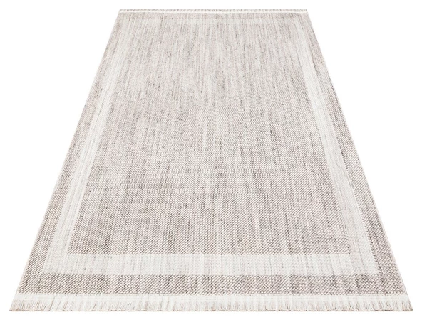 Eko Cozy Koleksiyonu Hav Vermeyen Özel İpler ile Üretilen Örgü Desenli Halı CZY 05 Grey - Resim 5