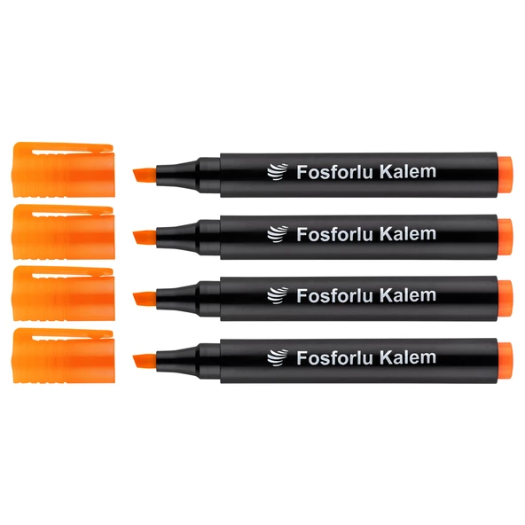 Lotte Fosforlu Kalem 4'lü Turuncu x 12 Set