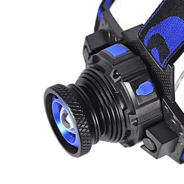 Q5 Şarjlı Mercekli Kafa Feneri Black Wt-121 - Resim 4