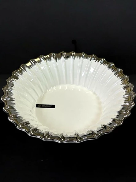 ROYKING LINE SILVER YUVARLAK SALATA KASESİ 26 CM