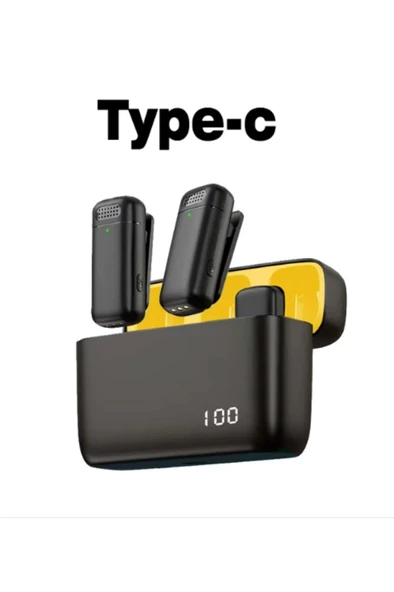 Viakıng Type-c Kablosuz İkili Yaka Mikrofonu Dock Şarj - 2
