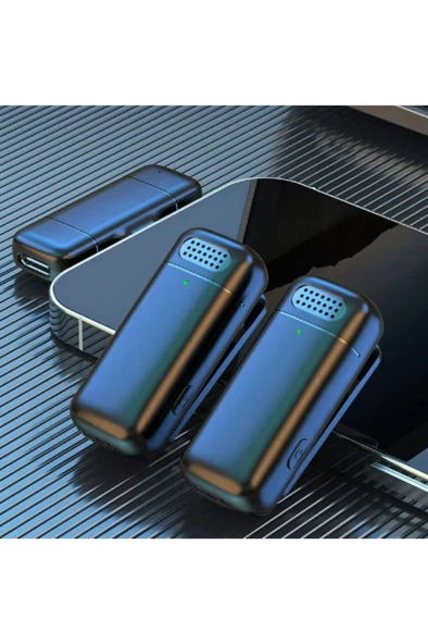 Viakıng Type-c Kablosuz İkili Yaka Mikrofonu Dock Şarj - 7