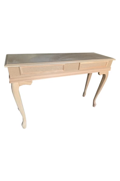 Evim-E Aksesuar Lükens Ayaklı Tamamı Ahşap 120 Cm Dresuar Ham& Cilasız