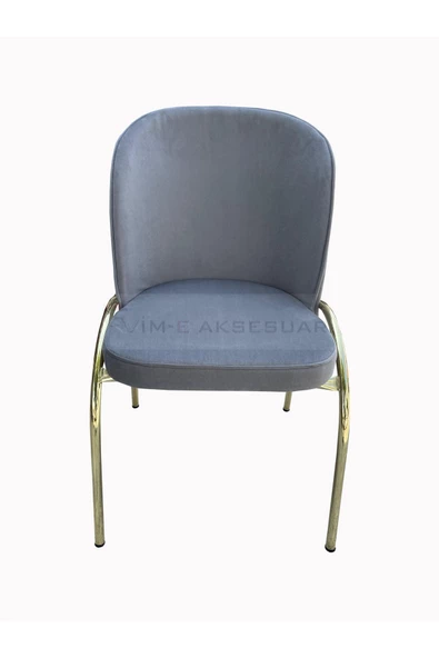 Evim-E Aksesuar Lotus Metal Gold Kaplamalı Mutfak&Cafe&Salon Sandalye - 2