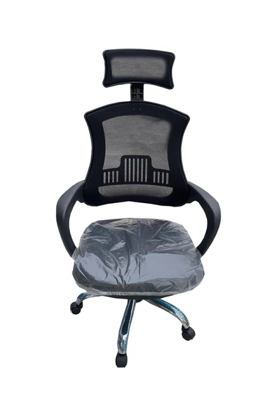 Evim-E Aksesuar Fileli Müdür(Yönetici) Koltuğu Amatisörlü Siyah - 2