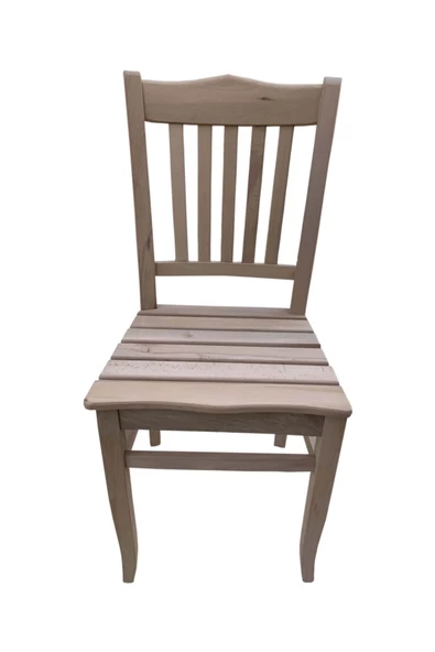 Evim-E Aksesuar Izgaralı Tamamı Ağaç Mutfak & Cafe Sandalyesi Hâm&cilasız - 2