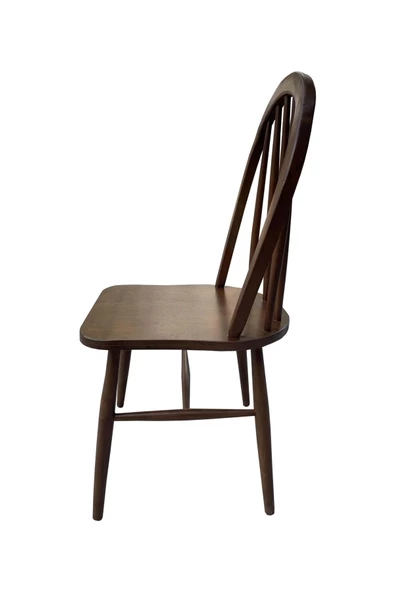 Evim-E Aksesuar Amerikan Tornalı Iskandinav Sandalye Tamam Ahşap-ceviz Renkli - 2