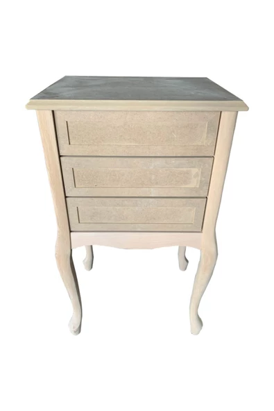 Evim-E Aksesuar Lükens Ayaklı 3 Çekmeceli Komot & Komodin Mdf+ahşap - 2