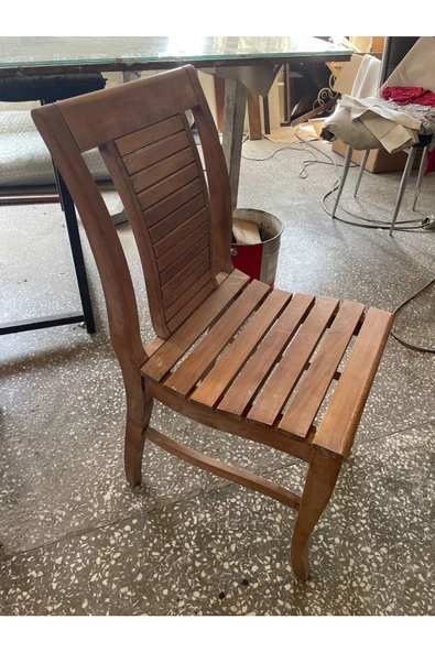 Evim-E Aksesuar OUTLET HÂM&BOYASIZ TAMAMI GÜRGEN AĞAÇ PAPEL YUVARLAK OTURUM SANDALYE