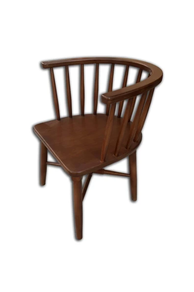 Evim-E Aksesuar Omurga Sandalye Tamamı Gürgen Ağaç Kollu Sandalye Ceviz Renkte - 3