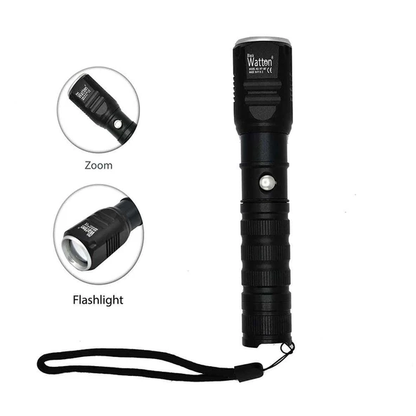 Şarjlı Pilli Zoomlu El Feneri  Wt-087 - Resim 4