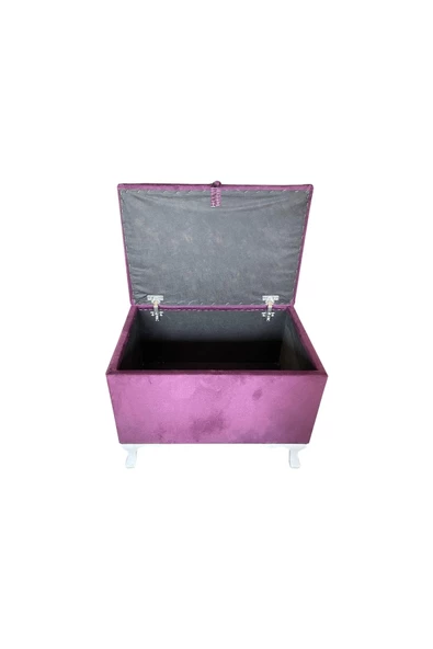 Evim-E Aksesuar Sandıklı Puf(bench)-ayakucu Pufu-60cm-kadife Kumaş-tek Parça - 2
