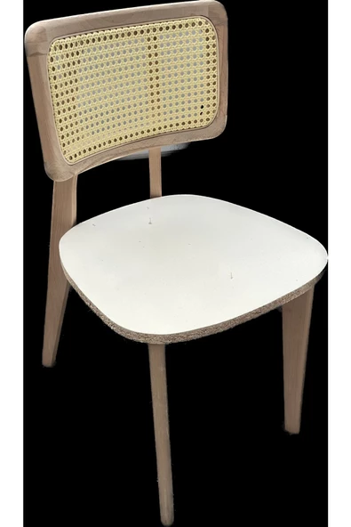 Evim-E Aksesuar Orijinal Hasırlı Buket Sandalye Tamamı Ağaç Hâm - 2