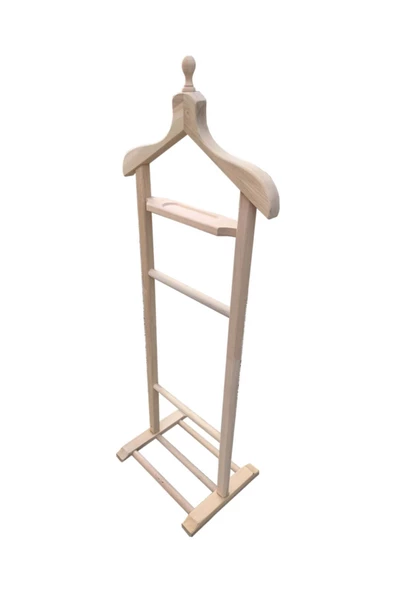 Evim-E Aksesuar Tekli Dilsiz Uşak & Askılık Tamamı Ağaç