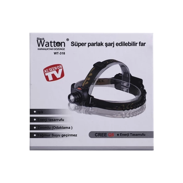 Sensörlü Şarjlı Kafa Lambası  Wt-318 - Resim 3