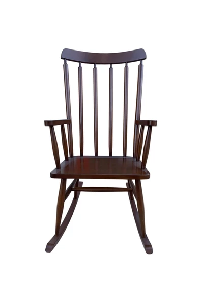 Evim-E Aksesuar Izgaralı Gürgen Ağaç Sallanan Sandalye- Ceviz Renk - 2