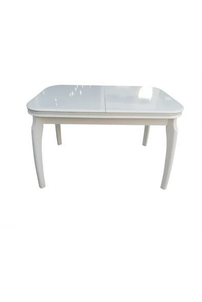 Evim-E Aksesuar Muz Masa 80x120 Açılır Kapanır Lake Beyaz Ahşap