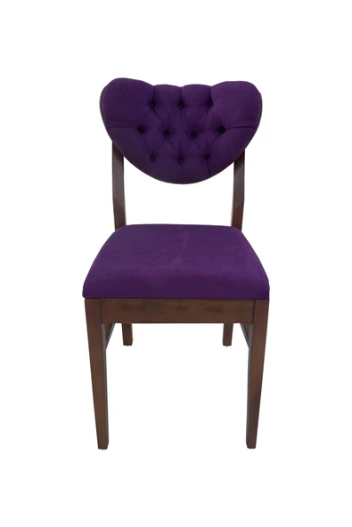 Evim-E Aksesuar 2 Adet Selvi Papel Sandalye-kapitoneli-ceviz Renk-tamamı Gürgen Ağaç - 2