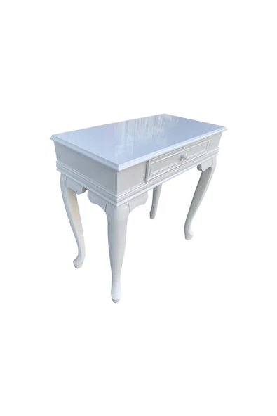 Evim-E Aksesuar 80 cm Lükens Ayaklı Dresuar-Lake Beyaz Boyalı-Tamamı Ahşap - 2