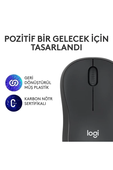 Logitech M240 910-007119 Siyah Sessiz Optik Kablosuz Mouse - 3