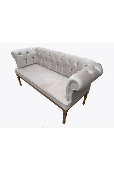 Evim-E Aksesuar Chester Kollu & Kapitoneli Ikili Bank-tamamı Ağaç Iskelet(mutfak&cafe-restaurant&bekleme Salonu) - 3