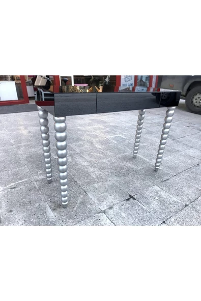 Evim-E Aksesuar Elma Dresuar 110 Cm Ahşap Boyalı Aynalı Gümüş - 2