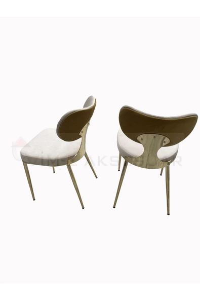 Evim-E Aksesuar Leydi Metal Gold Kaplamalı Mutfak&Cafe&Salon Sandalye - 2