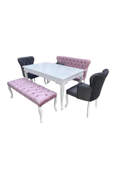 Evim-E Aksesuar Yarım Kollu Berjer Bank Takımı Masalı - 2