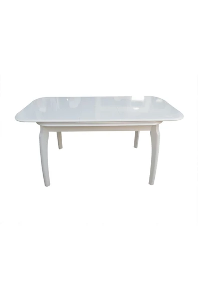 Evim-E Aksesuar Muz Masa 80x120 Açılır Kapanır Lake Beyaz Ahşap - 3