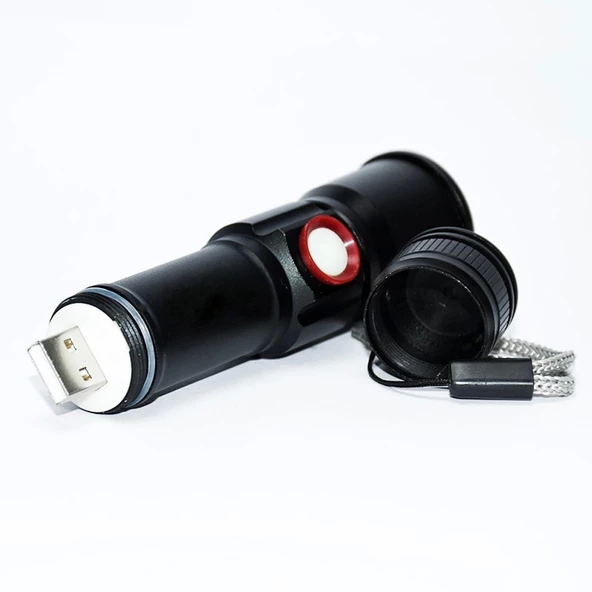 Xml-2 Led 1.000 Lümen  Usb Şarjlı El Feneri  Wt-611 - 5