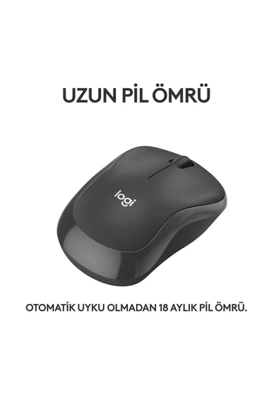 Logitech M240 910-007119 Siyah Sessiz Optik Kablosuz Mouse - 5