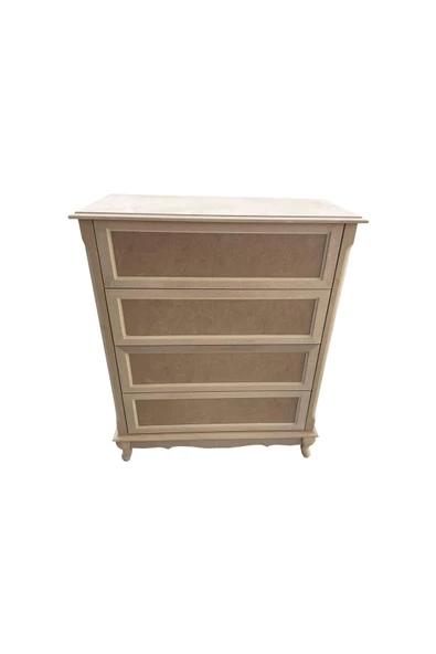 Evim-E Aksesuar Lükens Ayaklı 4 Çekmeceli Şifonyer - 2