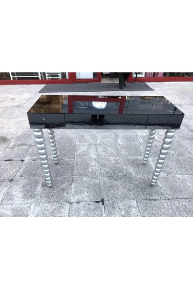 Evim-E Aksesuar Elma Dresuar 110 Cm Ahşap Boyalı Aynalı Gümüş