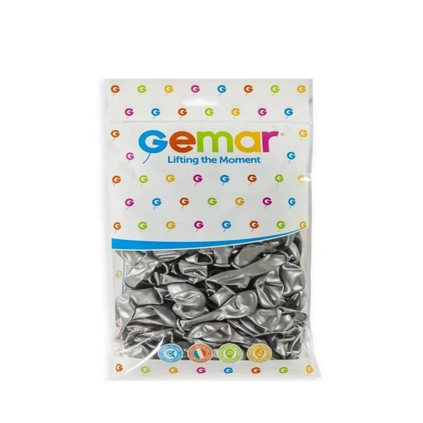 GM-110-38 Metalik Balon Gümüş Renk