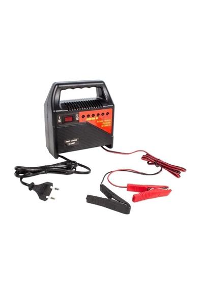 FullYedek Pogod 220 Volt - 12 Volt - 6 Volt 6 Amper Ledli Göstergeli Akü Şarj Cihazı Hb-1260s-gs