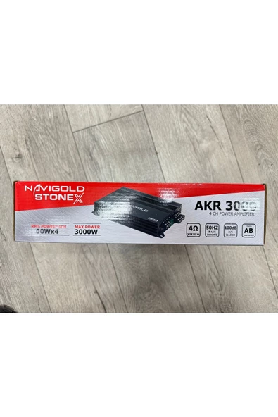 Navigold AKR-3000 4KANAL PROFESYONEL STEREO OTO AMFİ ANFİ 3000WAT 2ohm 4X90W RMS -4ohm 4x60w rms - 3